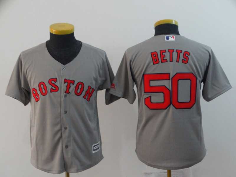 Youth Red Sox 50 Mookie Betts Gray Cool Base Jersey,We sell and wholesale Youth Red Sox 50 Mookie Betts Gray Cool Base Jersey on line form chian!
